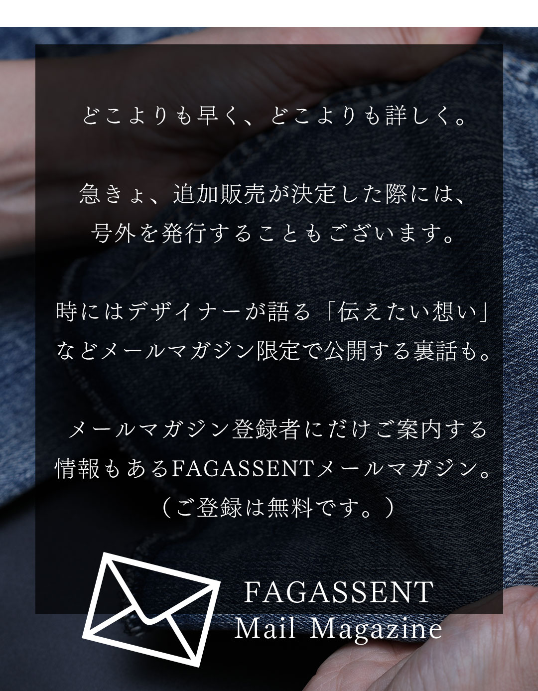 ファガッセン　メールマガジン