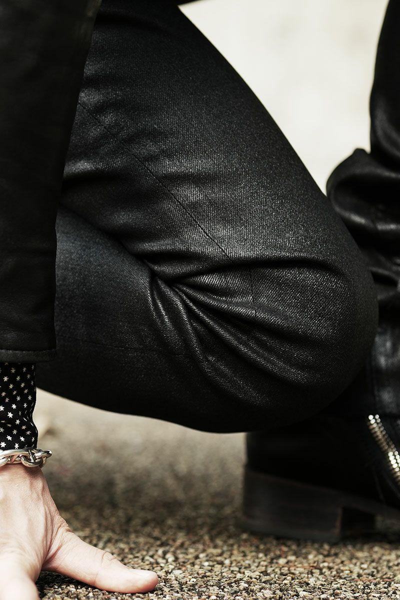 FAGASSENT】BLACK BIRD Cristal Coating Denim （ブラックバード